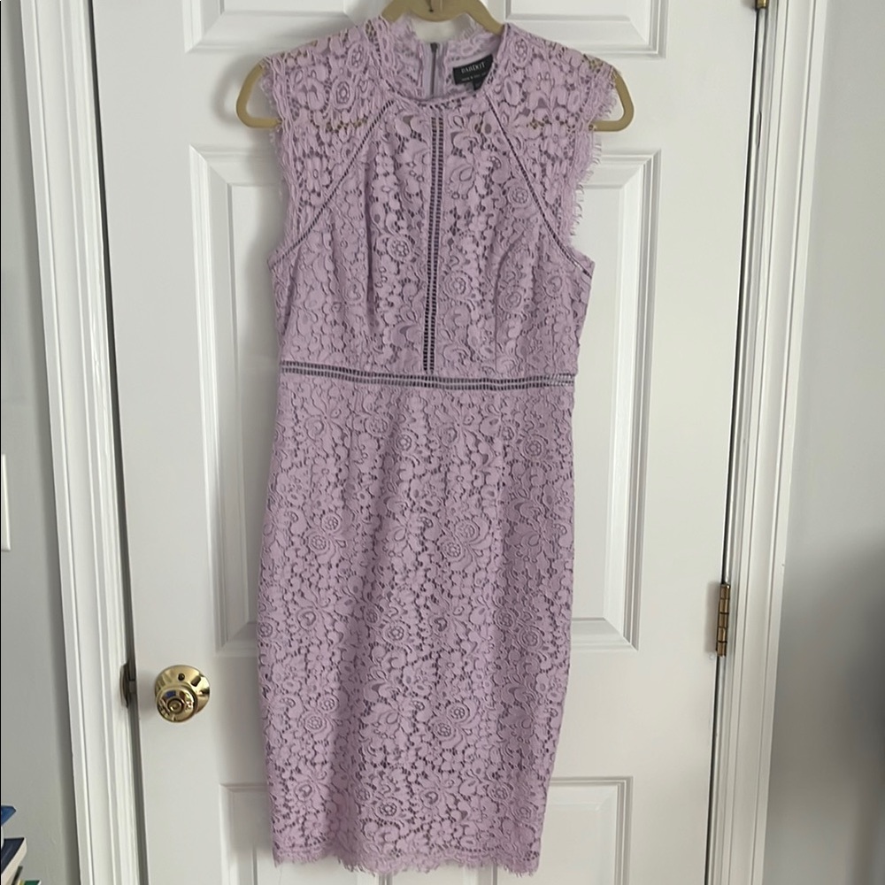 Bardot Lilac Lace Midi Dress